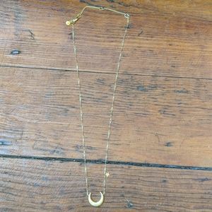 Madewell gold necklace- moon and star